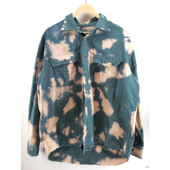 Cabelas Deerskin Soft Chamois Flannel Button up‎ Cloud Dyed Long Sleeve XL Tall - Picture 1 of 7